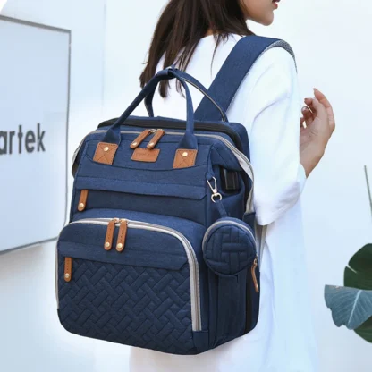 Sac à Langer Multifonction avec Lit Pliant et USB Intégré – Image 6