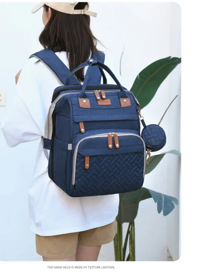 Sac à Langer Multifonction avec Lit Pliant et USB Intégré – Image 9