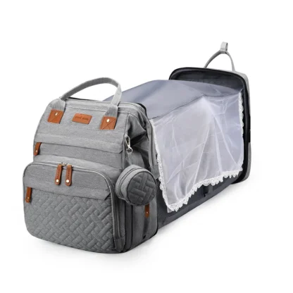 Sac à Langer Multifonction avec Lit Pliant et USB Intégré – Image 4