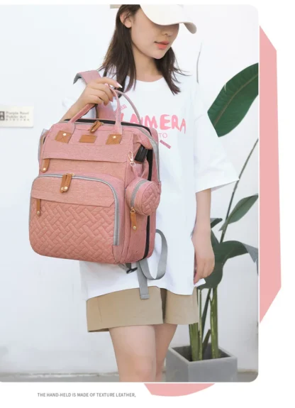 Sac à Langer Multifonction avec Lit Pliant et USB Intégré – Image 8